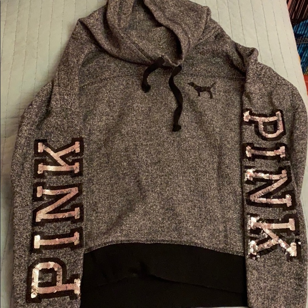 PINK gray sweater